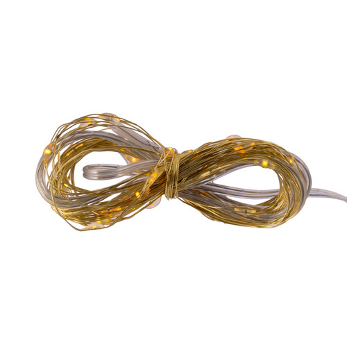 Battery Operated 50L Classic White & Warm White Micro LED Gold Wire ...