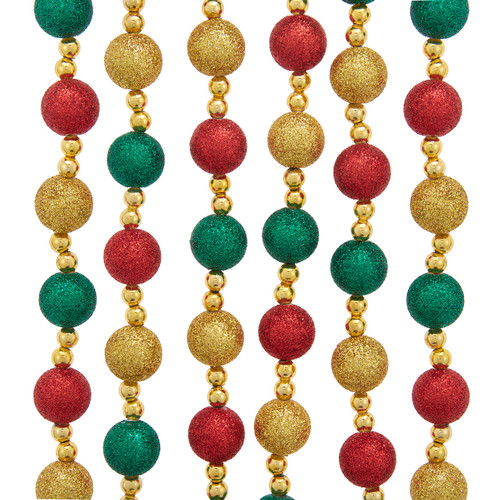 Red, Green & Gold Ball Garland