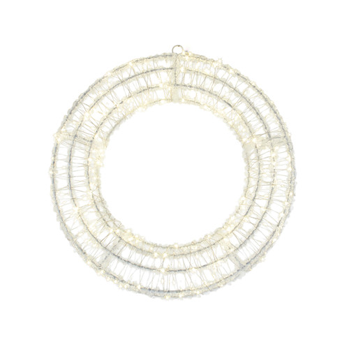 15.35" Warm White LED Lighted Wreath