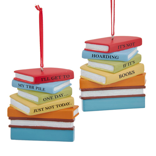 Books Ornaments For Personalization, 2 Assorted