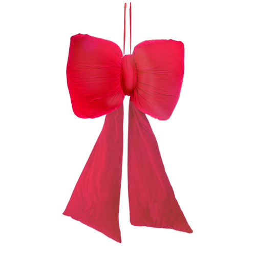 35" Crushed Red Velvet Bow 