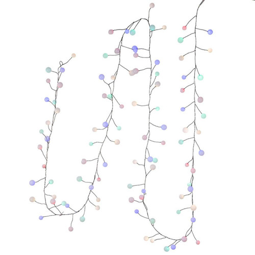 7.8' 100L Multicolor LED Gumball Cluster Light Garland