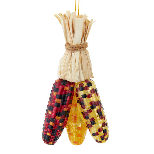 Noble Gems™ Glass Harvest Corn Ornament