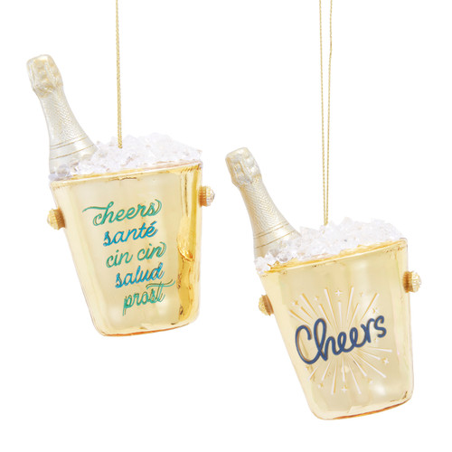 Glass Ice Bucket Ornament