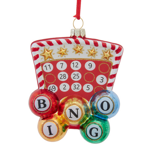 Glass Bingo Game Ornament