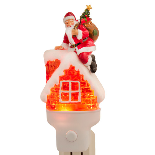 House With Santa LED Night Light 