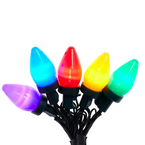 20.4' 50L C7 Multicolor LED Multifunction Light Set With Green Wire