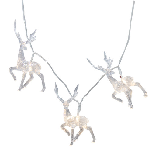 9' Battery Operated LED Acrylic Deer Light Set