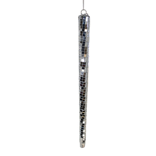 Silver Mirror Icicle Ornament
