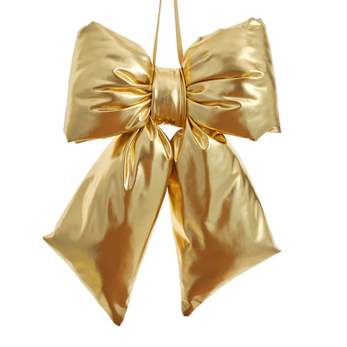 Large Metallic Gold Bow