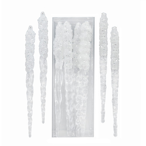 Iridescent Icicle Ornaments, 8-Piece Box