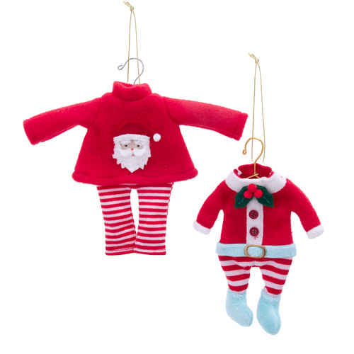 Pajamas Hanging Ornaments, 2 Assorted