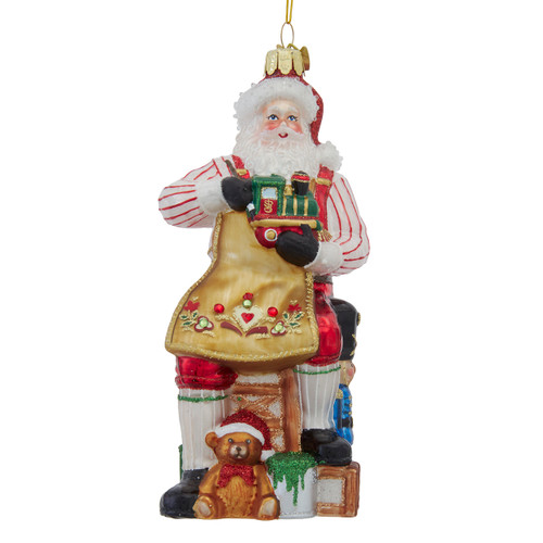 Bellissimo Glass Workshop Santa Ornament