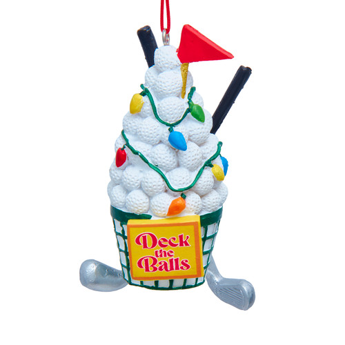 "Deck The Golf Balls" Bucket Ornament