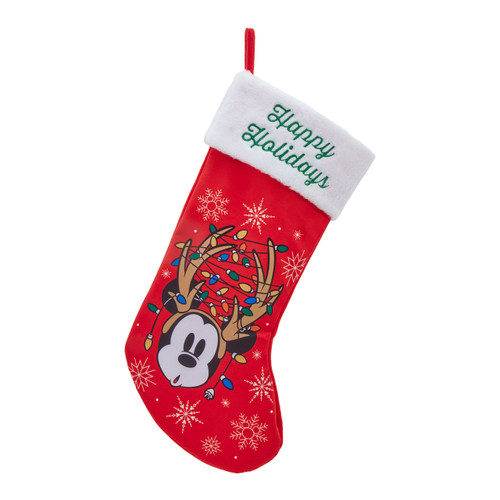 Disney© Vintage "Happy Holidays" Mickey Reindeer Stocking