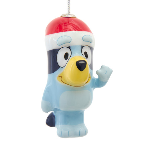 Bluey™ With Santa Hat Decoupage Ornament