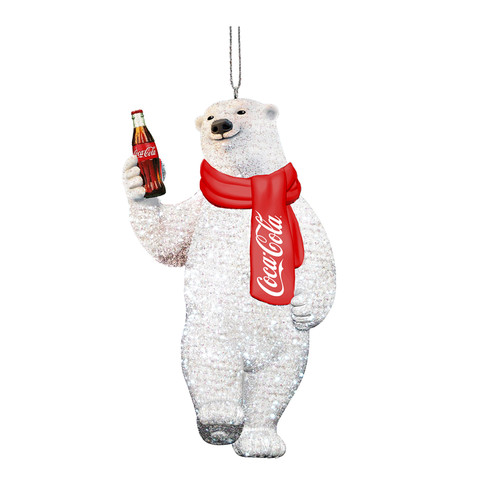 Coca-Cola® Beaded Bear With Coke Bottle Ornament 