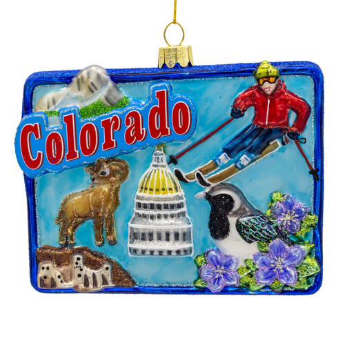 Glass Colorado Ornament