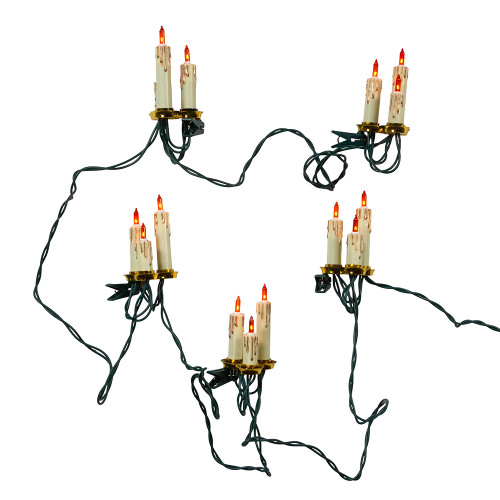 28' UL 15L Triple Candle Clip-On Light Set with 24" Spacing