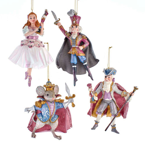 Nutcracker Suite Ornaments, 4 Assorted