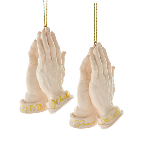 Realistic Praying Hands Ornaments, 2 Assorted