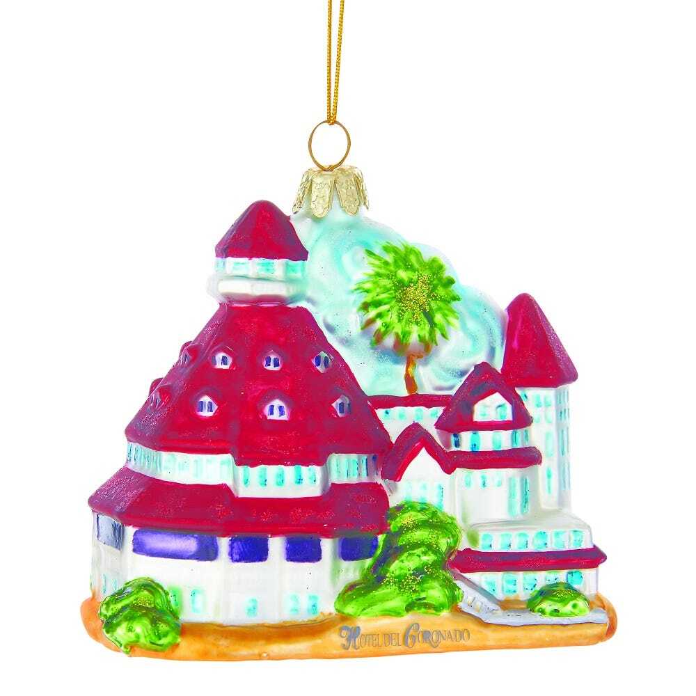 Hotel Del Coronado Glass Ornament