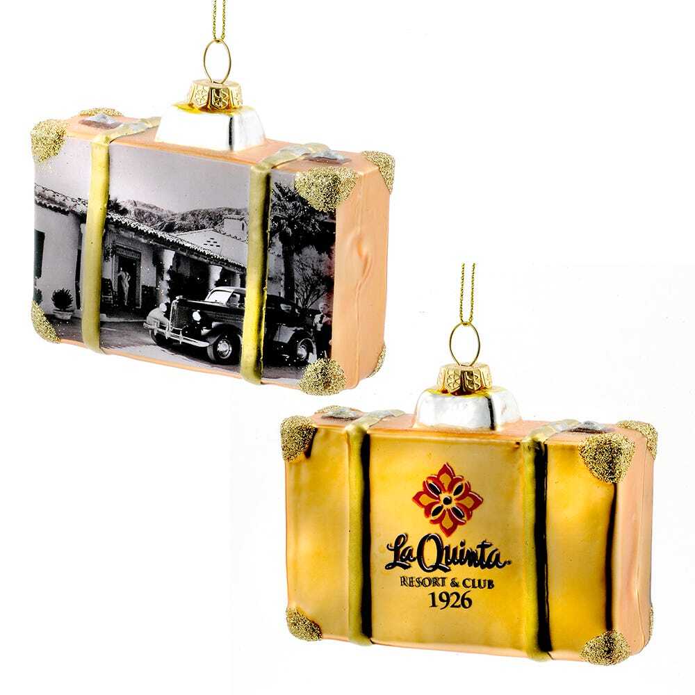 La Quinta Resort & Club Glass Suitcase Ornament