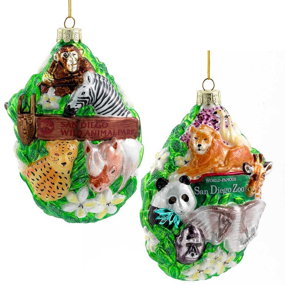 The San Diego Zoo Glass Ornament