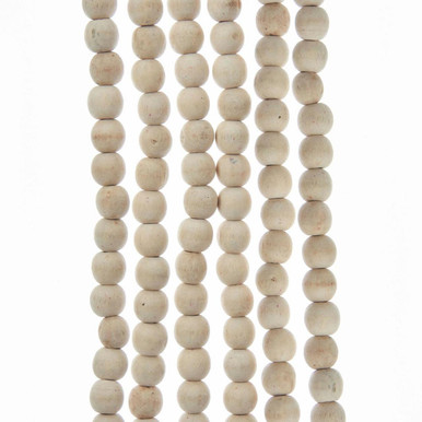 Natural Wood Beaded Garland