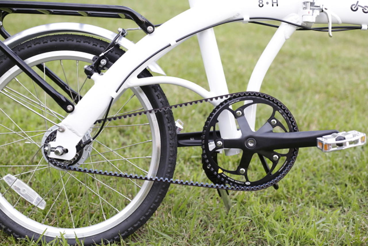 folding bike with belt drive