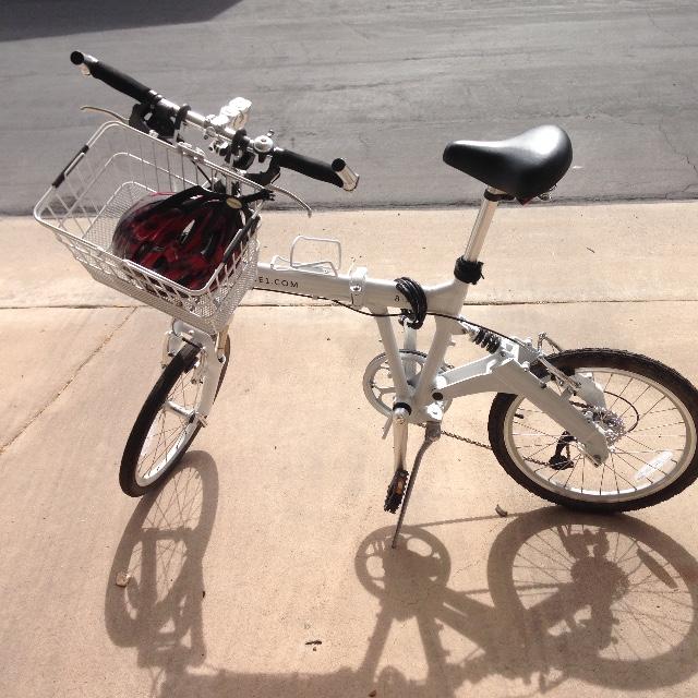 folding bike with basket