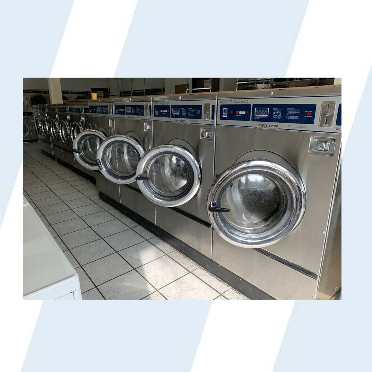 DEXTER T600 40LB FRONT LOAD WASHER, STAINLESS STEEL S/N: 402171