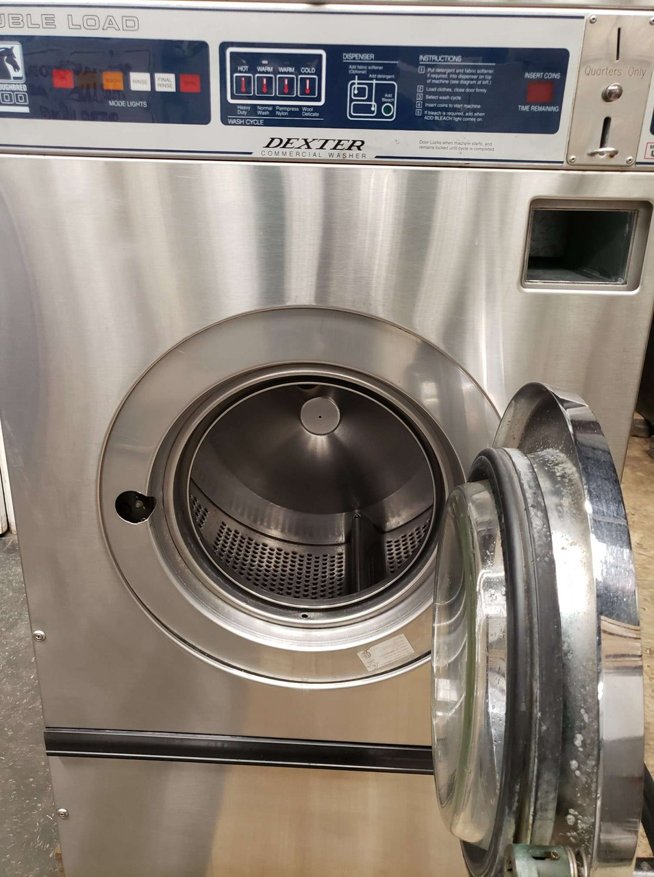 DEXTER T300 COMMERCIAL FRONT LOAD WASHING MACHINE, 18 LBS CAPACITY MODEL:  WCN18AASS SERIAL NO: 20009000436411