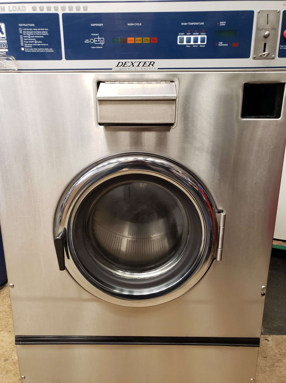 DEXTER T-1200 Commercial Front Load Washer MODEL: WCAD75KCS Serial No:  20512000486650