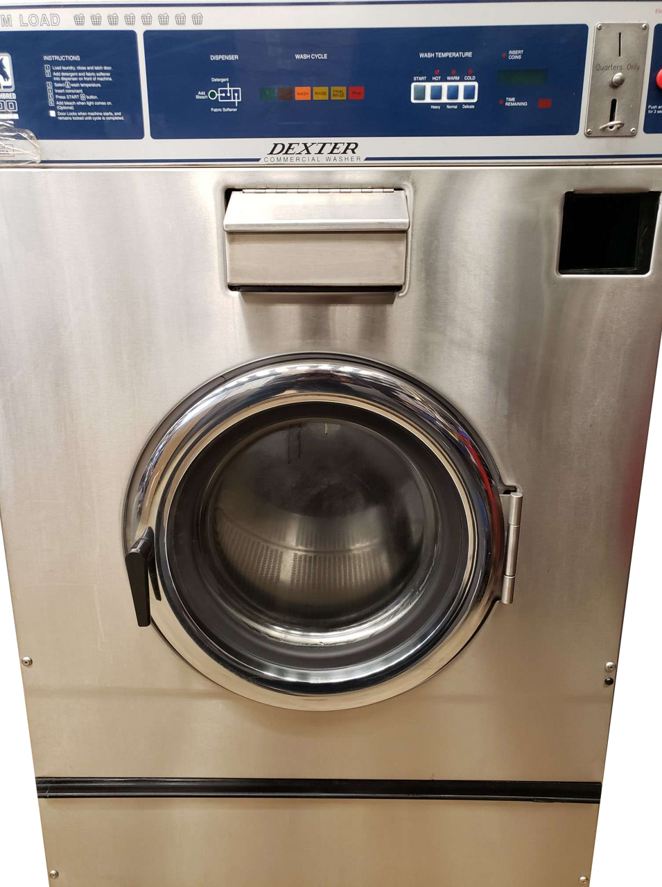 DEXTER T-1200 Commercial Front Load Washer MODEL: WCAD75KCS Serial No:  20512000486650 - 123 Laundry Solutions