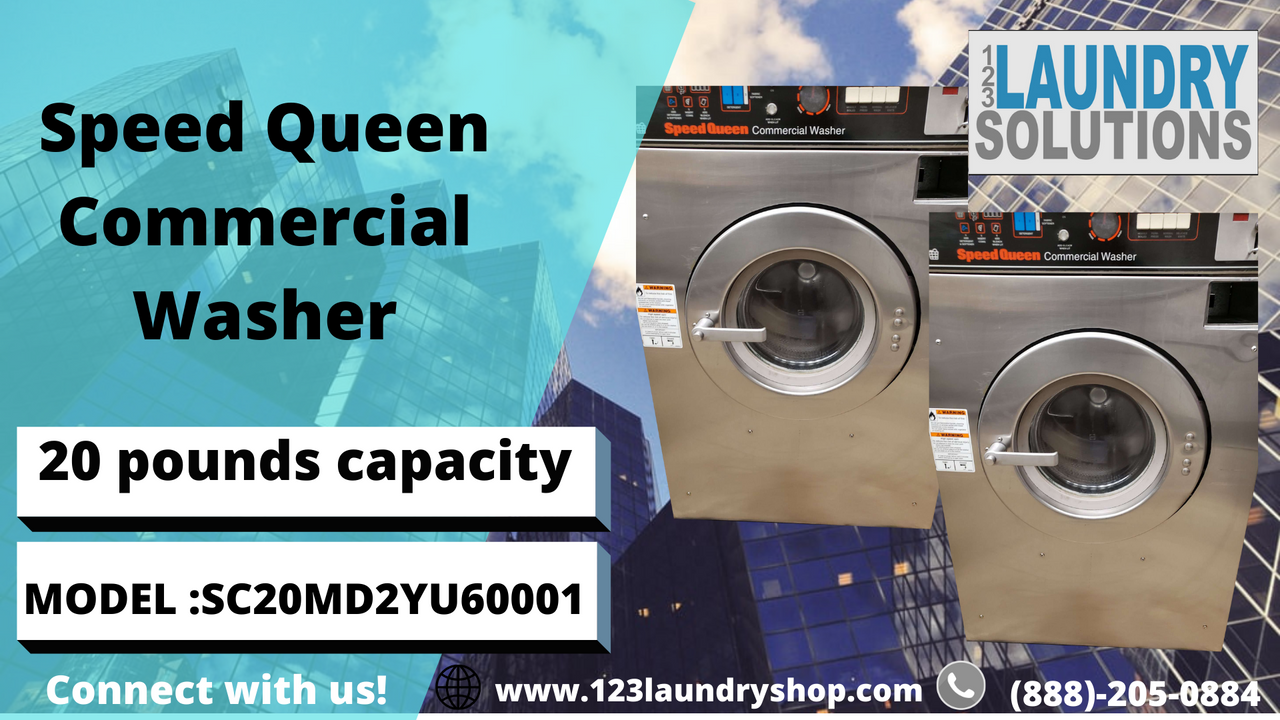 SPEED QUEEN 20LBS. Commercial Front Load Washing Machine MODEL:  SC20MD2YU60001 Serial No: 3120349775