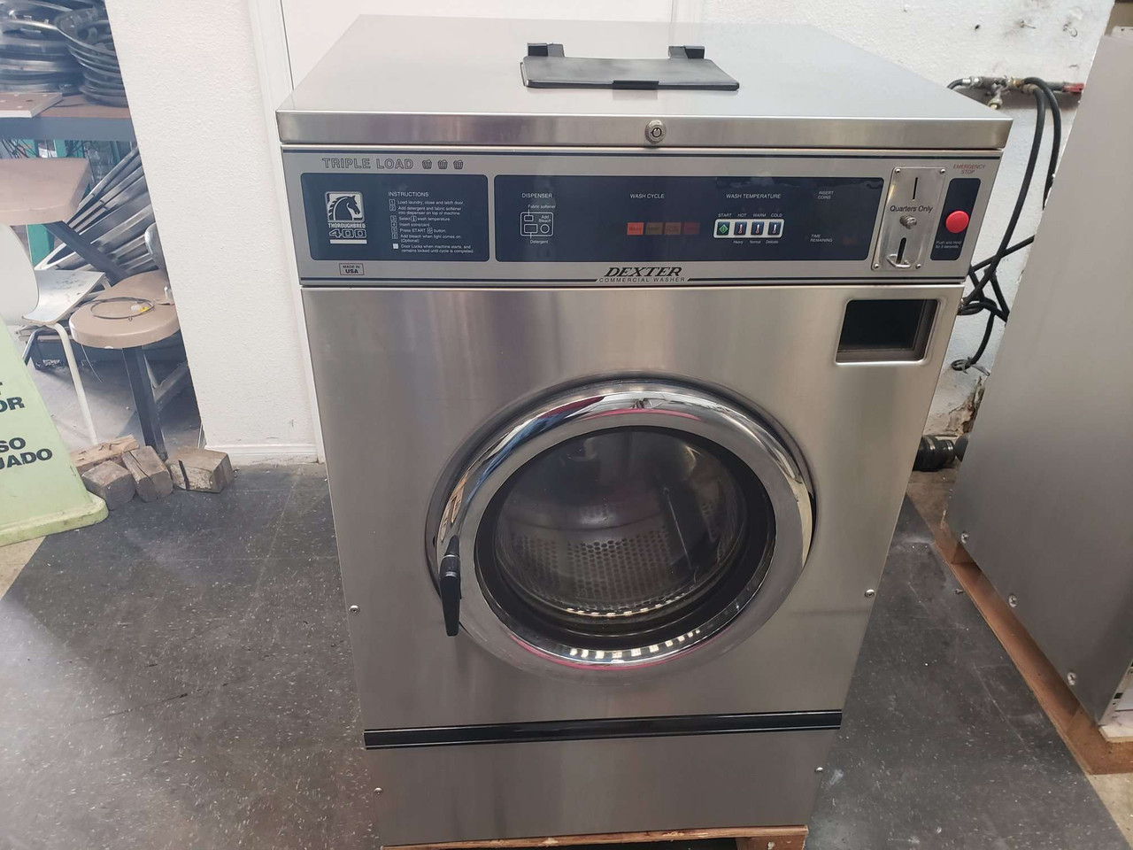 DEXTER T400 COMMERCIAL COIN OPERATED FRONT LOAD WASHER MODEL