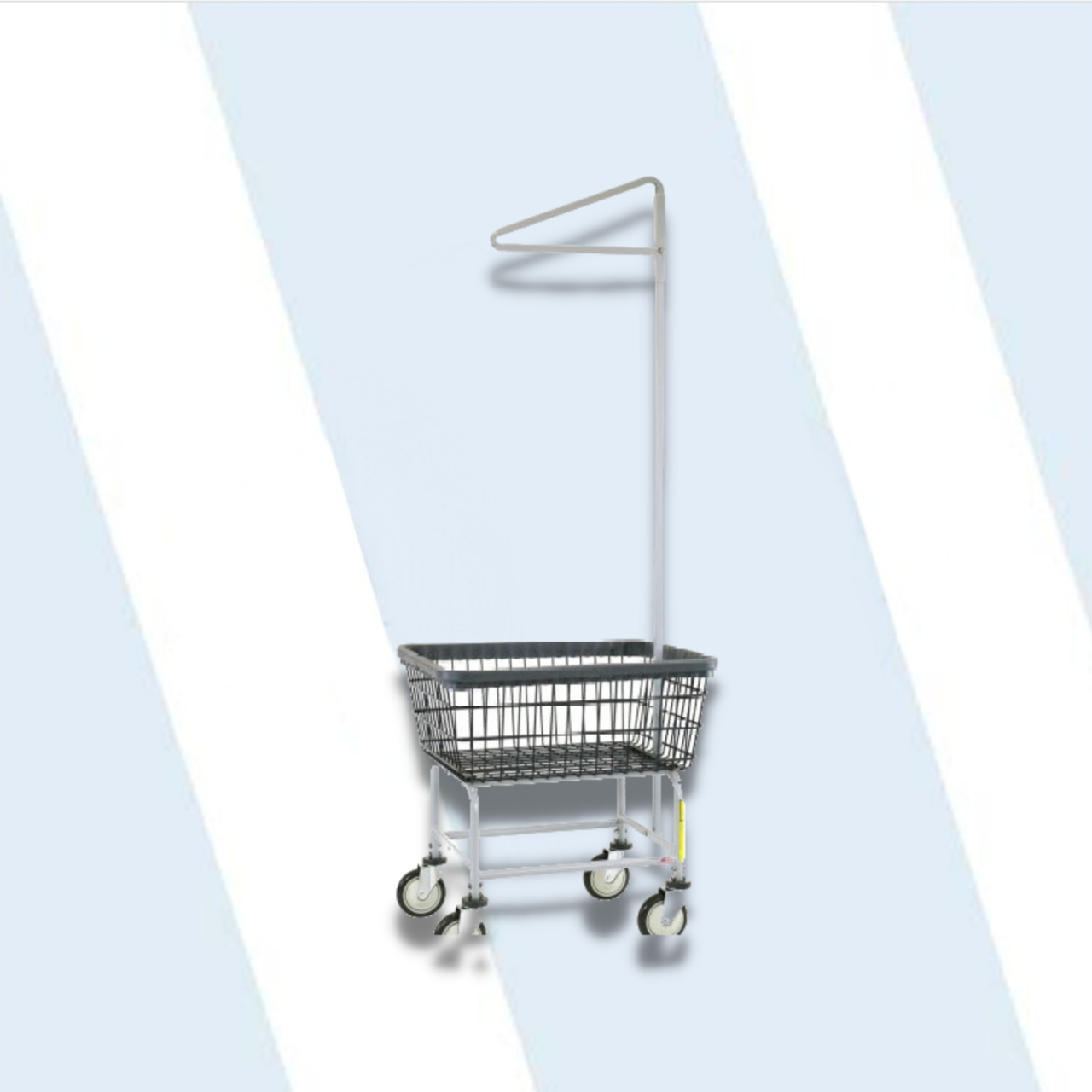 Narrow Laundry Cart w/ Single Pole Rack, Dura-Seven™ - 123 Laundry