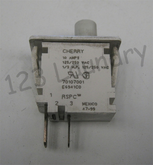 Dryer Push Button Switch Huebsch, 70107001P