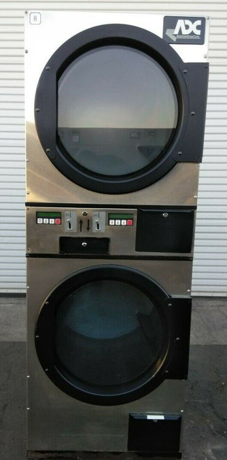 ADC (American Dryer Corp) ADG236D Stack Dryer Coin Op 30LB 120V, S/N: 495187 ET