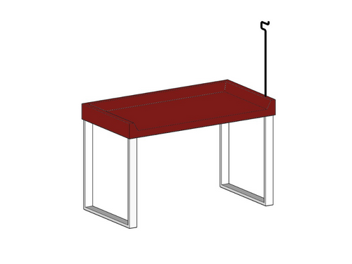 Fiberglass Folding Table TFD-DS 245 with TR-2F Hanging Hooks