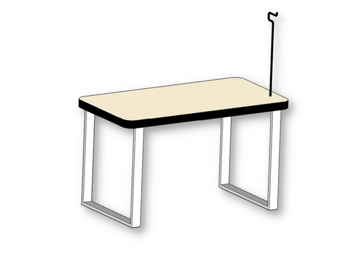 Fiberglass Laminate Table TFPR DS 2448 with TR-2L Hanging Hooks