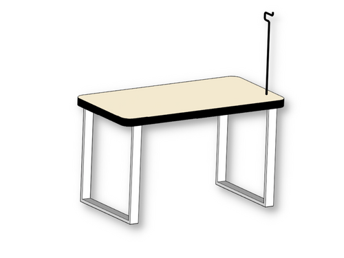 Fiberglass Laminate Table TFPR DS 3060 with TR-2L Hanging Hooks