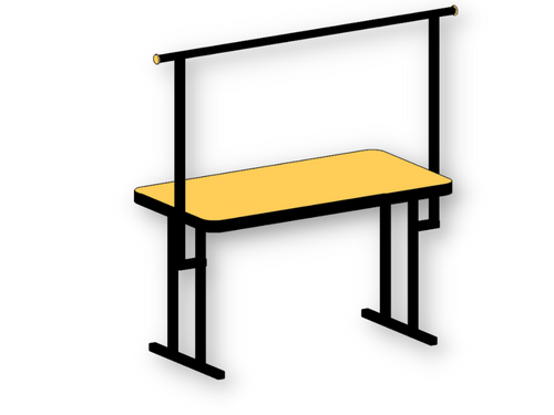 Fiberglass Folding Table TFPR 2472 with TR 6 Full-Length Rack