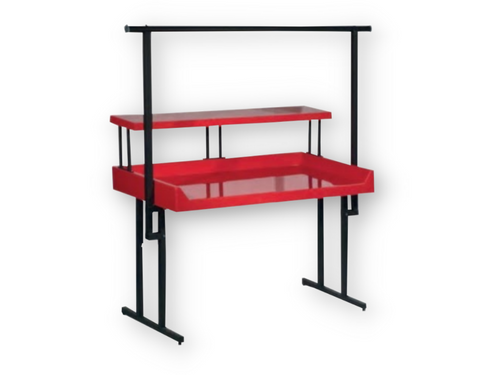Fiberglass Folding Table TFD 244 with TFD 4' Shelf & TR 4 Rack