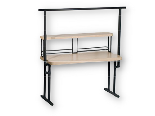 Fiberglass Laminate Table TFL 3048 with TFL 4' Shelf & TR 4 Rack