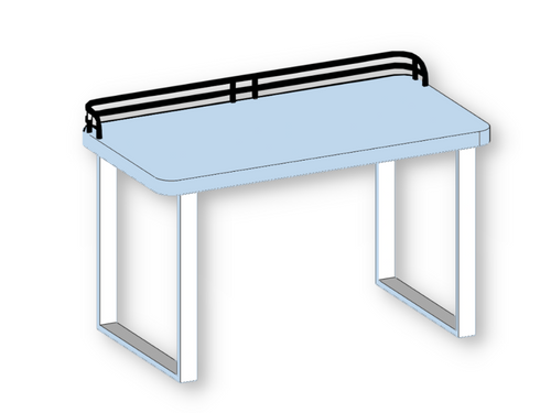 Fiberglass Laminate Table TFL DS 3072 with TFL B 6 Backstop (for 6' tables)