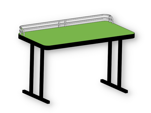 Fiberglass Laminate Table TFPR 3060 with TFL B 5 Backstop (for 5' tables)