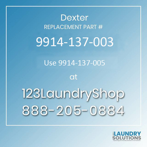 Dexter Replacement Part # 9914-137-003 Motor & Gear