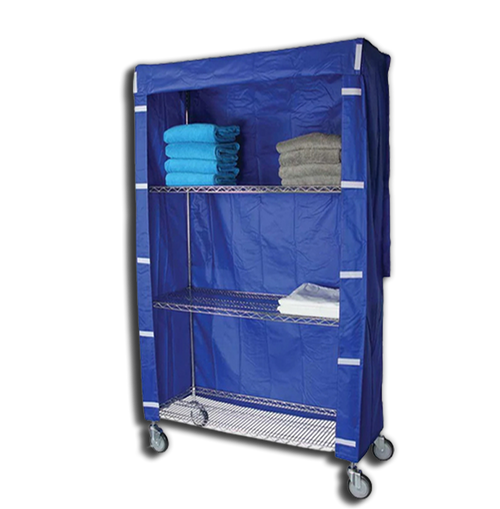 This nylon, flame retardant cover provides maximum protection and accessibility for your fresh linen.


Covers are constructed from rugged 200 denier urethane coated nylon
Flame retardant and washable
Closes with Velcro on both sides
Linen Cart not included

Dimensions:48"L x 24"W x 72"H

Product Weight: 4 lbs


NYLON COLORS

NAVY,BLUE,BRIGHT YELLOW,GRAY GREEN,WHITE,LIGHT BLUE,LIGHT YELLOW,LIGHT MAUVE